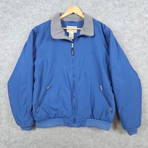 LL Bean Men's Blue Thinsulate Coat Size‎ L REG Full Zip Winter Outdoors SPOT